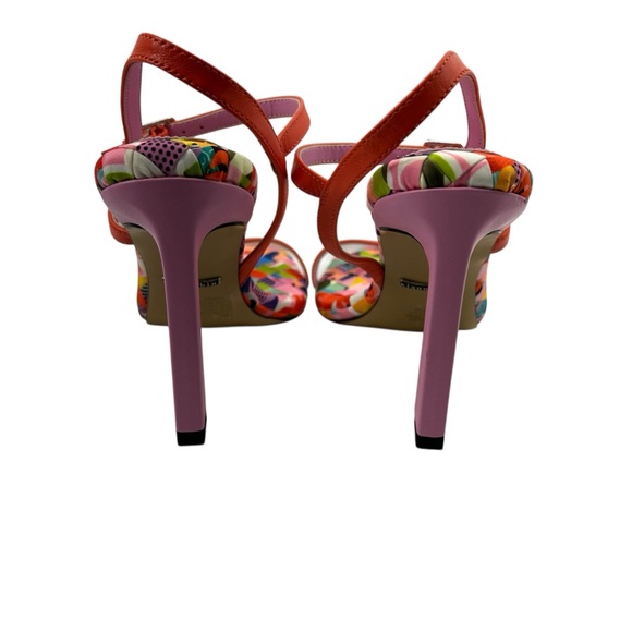 Gianni Bini Fionah Leather Multi color Strap Dress Heels Size 7.5 - Picture 5 of 8